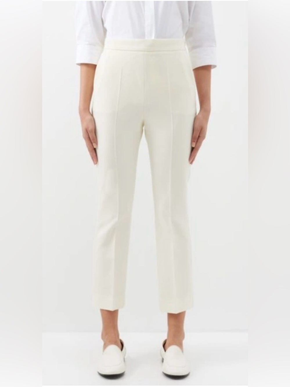 MaxMara  Nepeta stretch Wool Pants size 2 cream